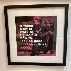 ANDY WARHOL QUOTE LITHOGRAPH